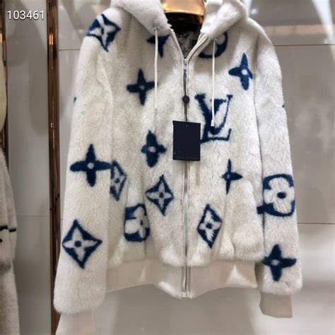 lv white fur jacket|louis vuitton winter jacket.